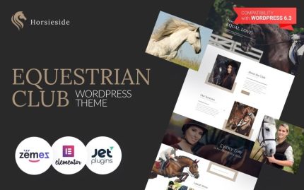 Horsieside - Mobil Uyumlu Binicilik Merkezi WordPress Teması