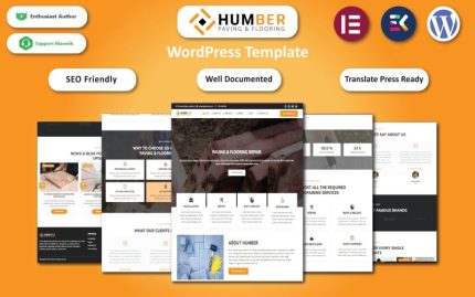 Humber - Asfaltlama, İnşaat ve Döşeme WordPress Teması