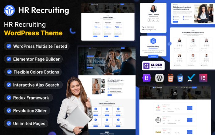 İK İşe Alma Elementor WordPress Teması