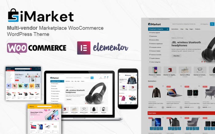 iMarket - Çok Satıcılı Pazar Yeri WooCommerce Teması