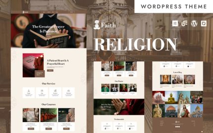 İnanç - Kilise ve Dini WordPress Elementor Teması