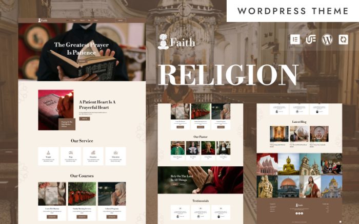 İnanç - Kilise ve Dini WordPress Elementor Teması