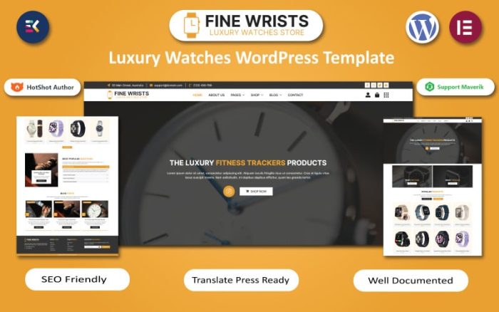 İnce Bilekler - Lüks Saat Satış Mağazası WordPress Elementor Teması