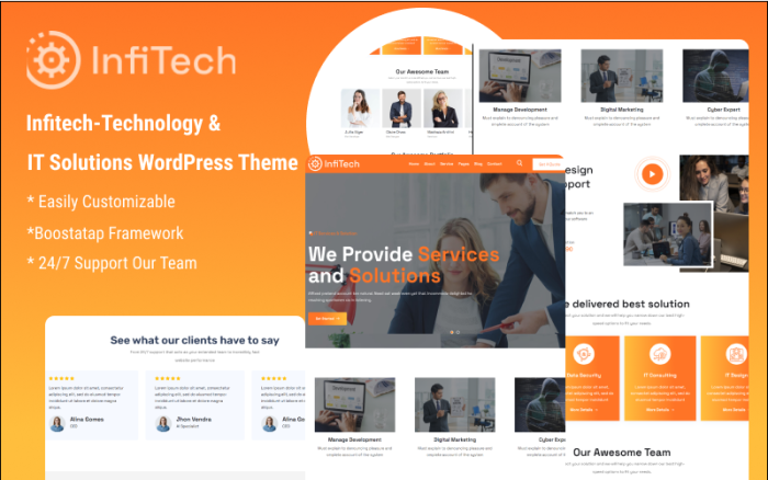 infitech - Teknoloji ve BT Çözümleri Wordpress Teması