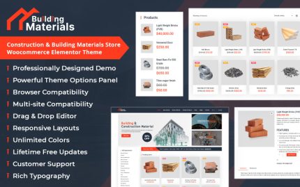 İnşaat Pro - İnşaat ve Yapı Malzemeleri WooCommerce Elementor Teması
