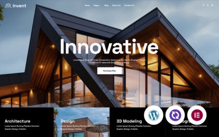 Invent – İç Tasarım Ve Mobilya WordPress CMS Elementor Teması