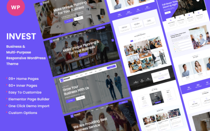 Invest - İş ve Çok Amaçlı Mobil Uyumlu WordPress Teması