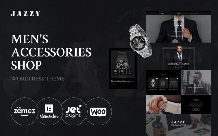 Jazzy - Modern Erkek Aksesuarları WooCommerce Teması
