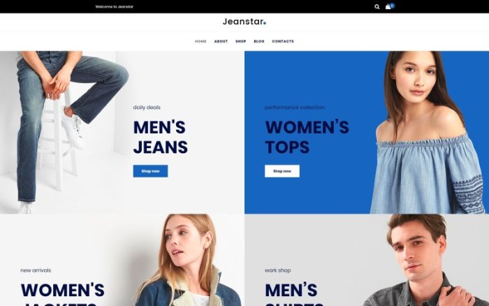 Jeanstar - Moda Mağazası Elementor WooCommerce Teması