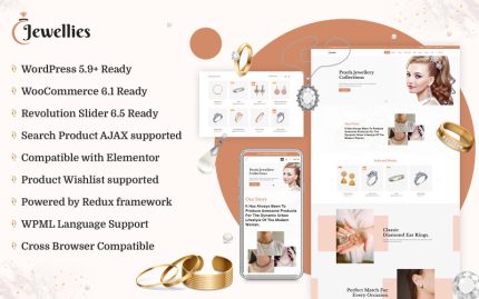 Jewellies - Yapay Zeka İçerik Oluşturucu Çevrimiçi Mücevher Alışverişi Elementor WooCommerce Teması