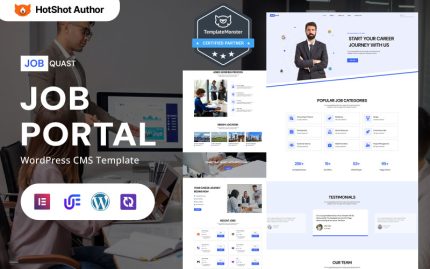 Job Quast - Profesyonel İş Portalı ve İşe Alma WordPress Elementor Teması
