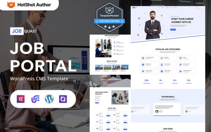 Job Quast - Profesyonel İş Portalı ve İşe Alma WordPress Elementor Teması