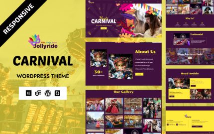 Jollyride - Kültürel Karnaval ve Eğlence Parkı WordPress Elementor Teması
