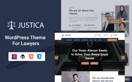 Justica - Mobil Uyumlu Adalet Firması WordPress Teması
