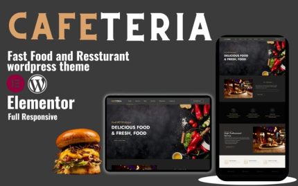 Kafeterya- Fast Food Ve Restoran WordPress Mobil Uyumlu Teması