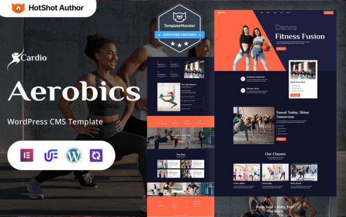 Kardiyo - Aerobik ve Spor Salonu Egzersizi WordPress Elementor Teması