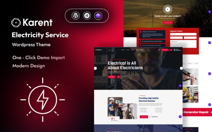 Karent - Elektrik Hizmetleri WordPress Teması