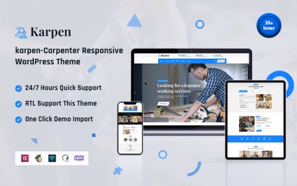 Karpen - Marangoz ve Ahşap Mobil Uyumlu WordPress Teması