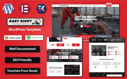 Kart Scout - Karting Kulübü WordPress Elementor Teması