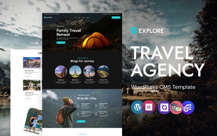 Keşfet - Seyahat Acentası WordPress Elementor Teması