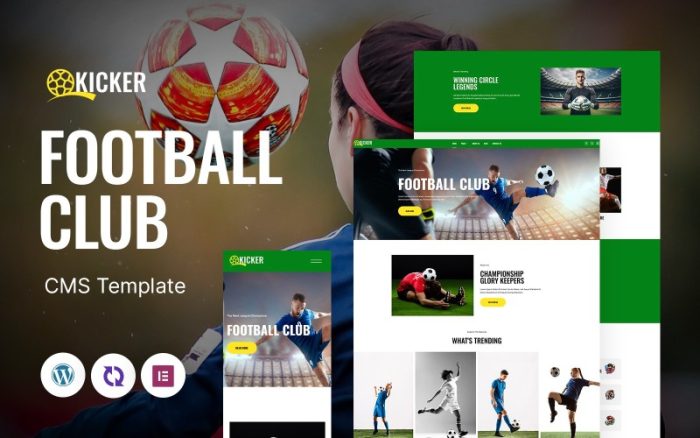 Kicker - Futbol Kulübü Çok Amaçlı Mobil Uyumlu WordPress Teması