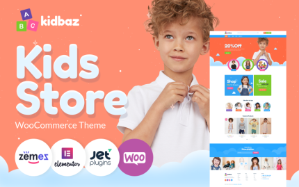 Kidbaz - Modern Çocuk Eşyaları WooCommerce E-Ticaret Teması