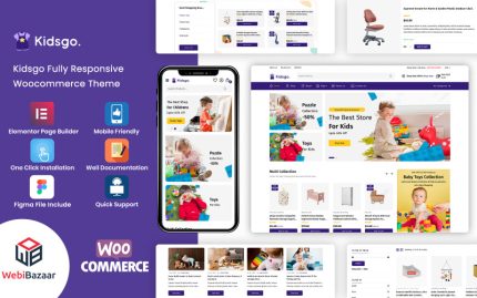 KidsGo - Çocuk Oyuncakları ve Giyim E-Ticaret WooCommerce Teması