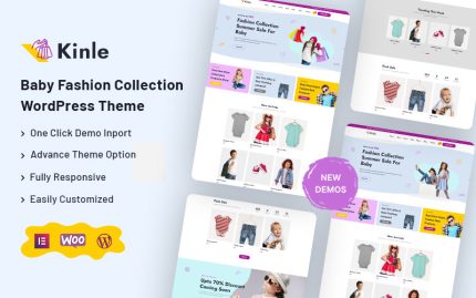 Kinle - Bebek Moda Koleksiyonu WordPress Teması