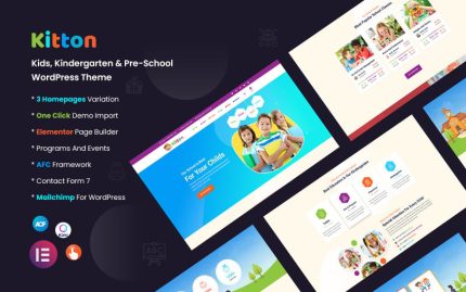 Kitton - Çocuklar, Anaokulu ve Okul Öncesi WordPress Teması