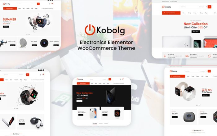 Kobolg - Elektronik E-Ticaret Modern Elementor WooCommerce Teması