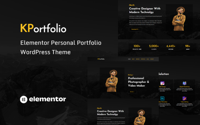 KPortfolio - Kişisel Portföy WordPress Teması