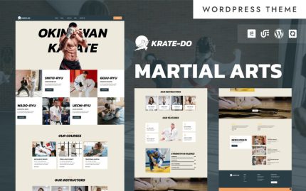 Krate-Do - Dövüş Sanatları Eğitimi ve Akademisi WordPress Elementor Teması