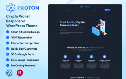 Kripto Cüzdanı Mobil Uyumlu WordPress Teması