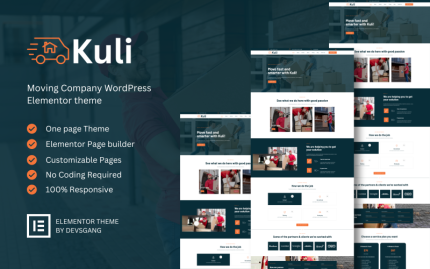 Kuli - Bir Taşıma Şirketi WordPress Elementor Teması