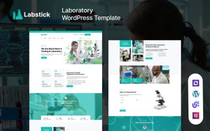 Labstick - Laboratuvar ve Bilim Araştırması WordPress Elementor Teması