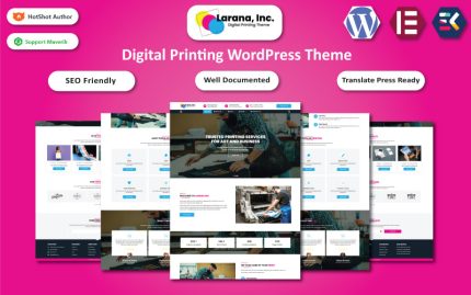 Larana Inc - Dijital Baskı WordPress Elementor Teması