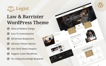 Legist - Hukuk ve Avukat Kişisel Portföy WordPress Teması