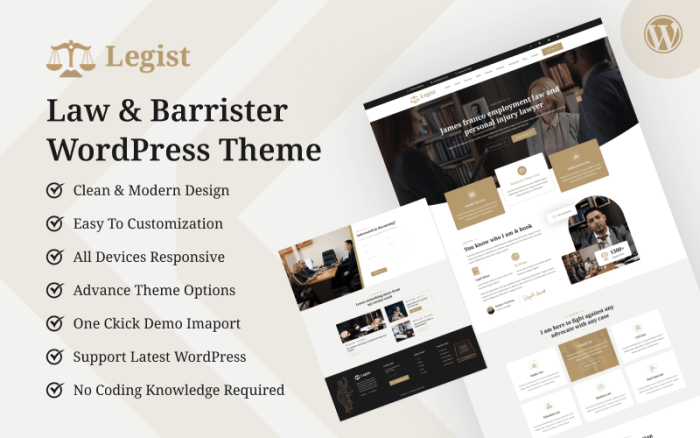 Legist - Hukuk ve Avukat Kişisel Portföy WordPress Teması