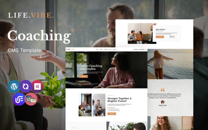 Lifevibe - Yaşam Koçluğu Kulübü Çok Amaçlı Mobil Uyumlu WordPress Teması