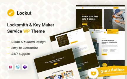 Lockut – Çilingir Güvenlik Sistemleri ve Anahtar Üreticisi Ev Müfettişi WordPress Teması