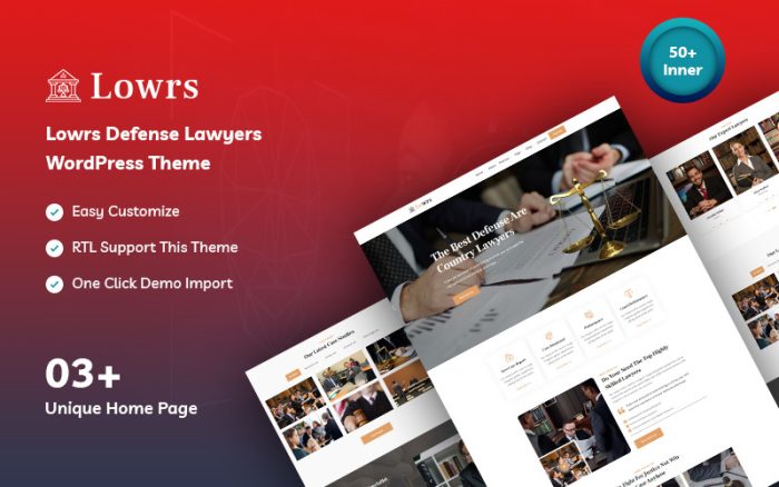 Lowrs - Savunma Avukatları WordPress Teması