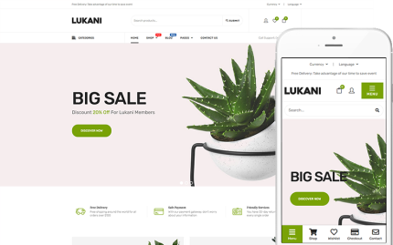Lukani - Bitki E-Ticaret Woocommerce Teması