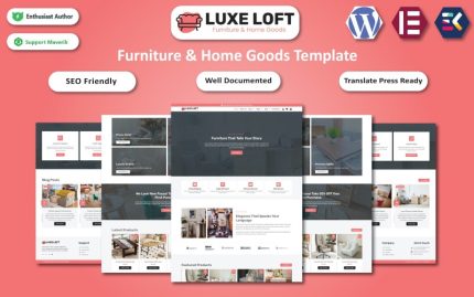 Lüks Loft - Modern Mobilya ve Ev Eşyaları WooCommerce Elementor Teması