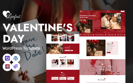 Luvfest - Romantik Sevgililer Günü Kutlaması ve Flört WordPress Elementor Teması