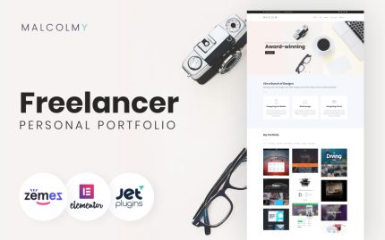 MalcolmY - Profesyonel ve İyi Görünümlü Web Tasarım Portföy Temaları
