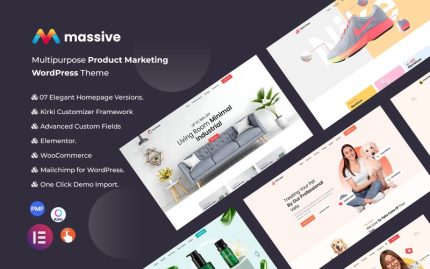 Massive - Çok Amaçlı Ürün Pazarlama WordPress Teması