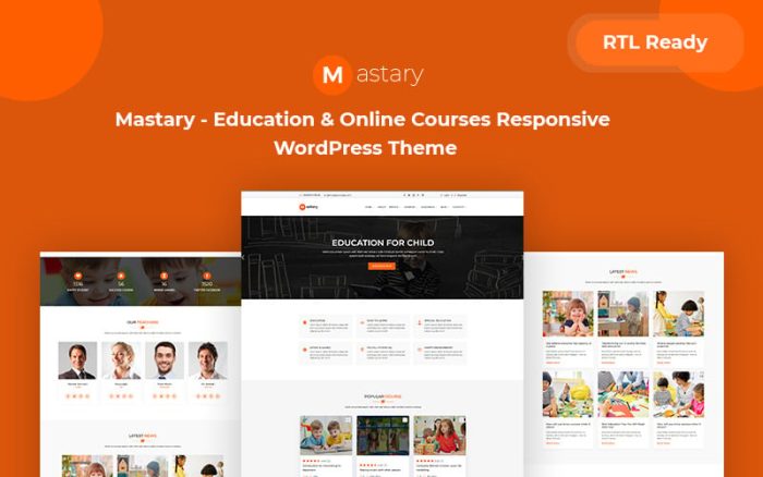Mastary - Çevrimiçi Kurslar, ÖYS ve Eğitim Mobil Uyumlu WordPress Teması