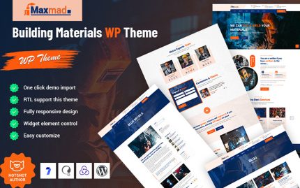 Maxmad - Mobil Uyumlu Yapı Malzemeleri WordPress Teması