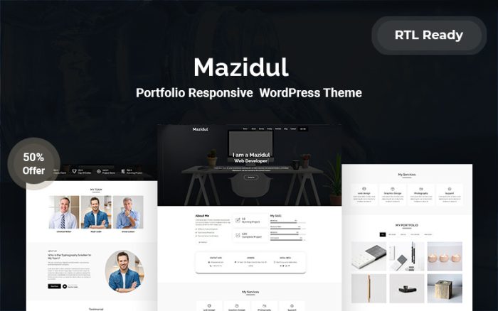 Mazidul Portföy Mobil Uyumlu WordPress Teması