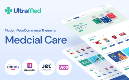 MedCare - Yumuşak ve Mobil Uyumlu Eczane WooCommerce Teması